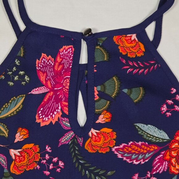 Papermoon Women’s Floral Keyhole Halter Top Boho Vacation Beach Size S - Picture 12 of 13